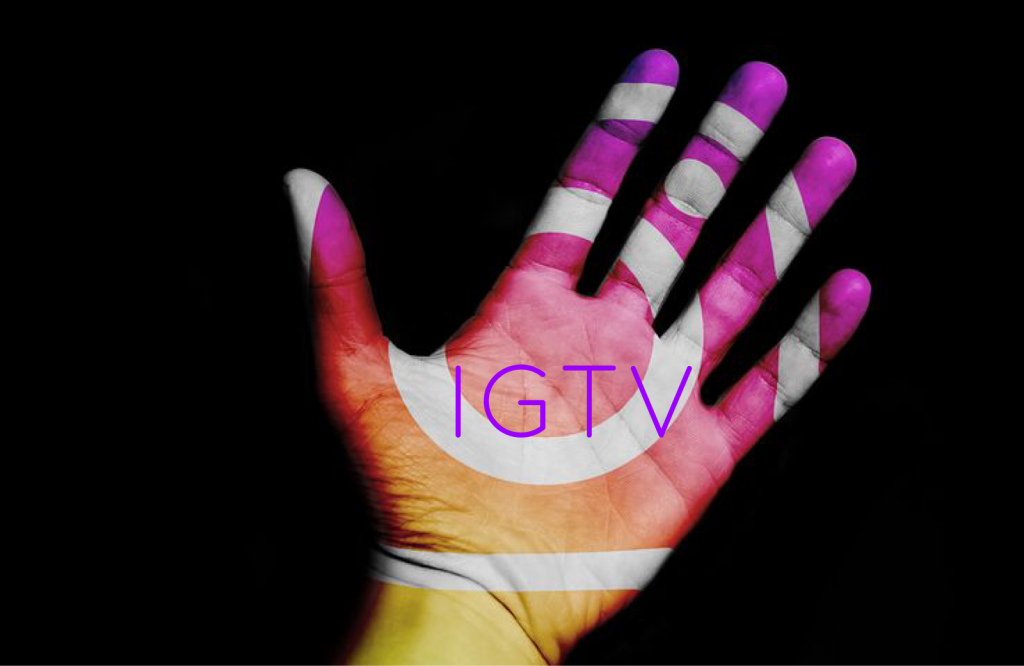 IGTV text on hand