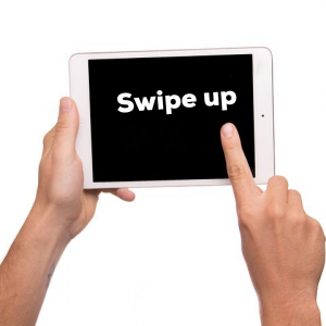 Ipad image with swipeup text