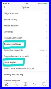 how to access quick reply through your account