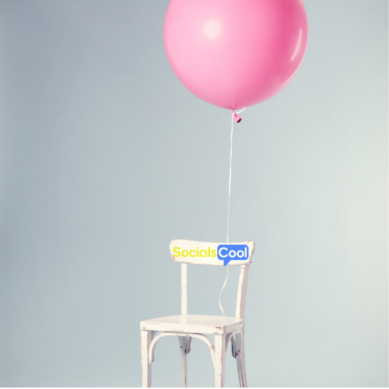 balloon tied to chair